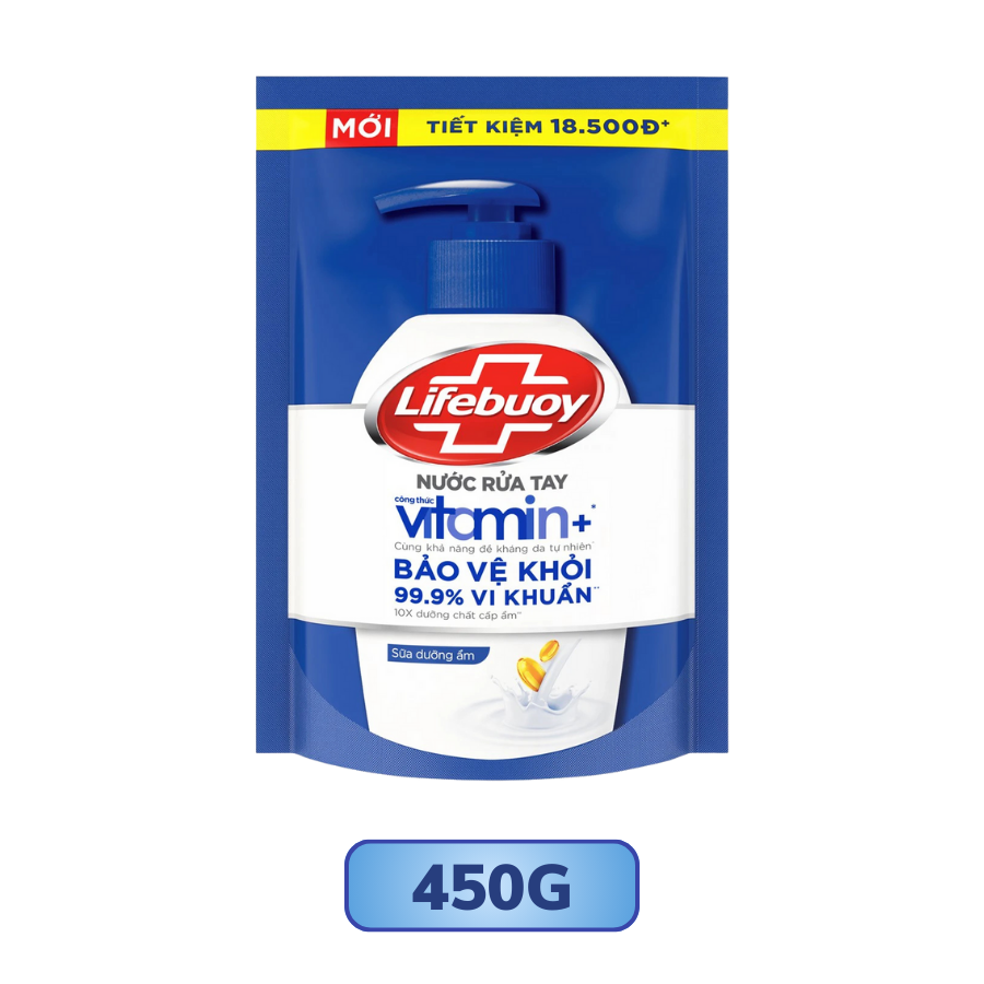 Nước Rửa Tay Lifebuoy Vitamin Sữa Dưỡng Ẩm