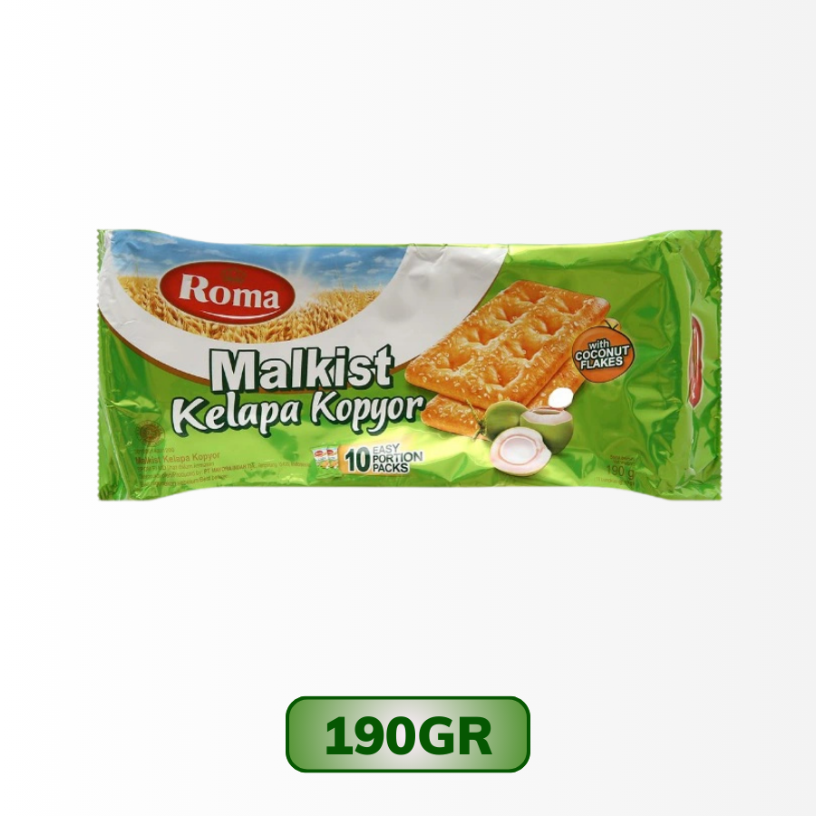 Bánh quy giòn vị dừa Roma Malkist