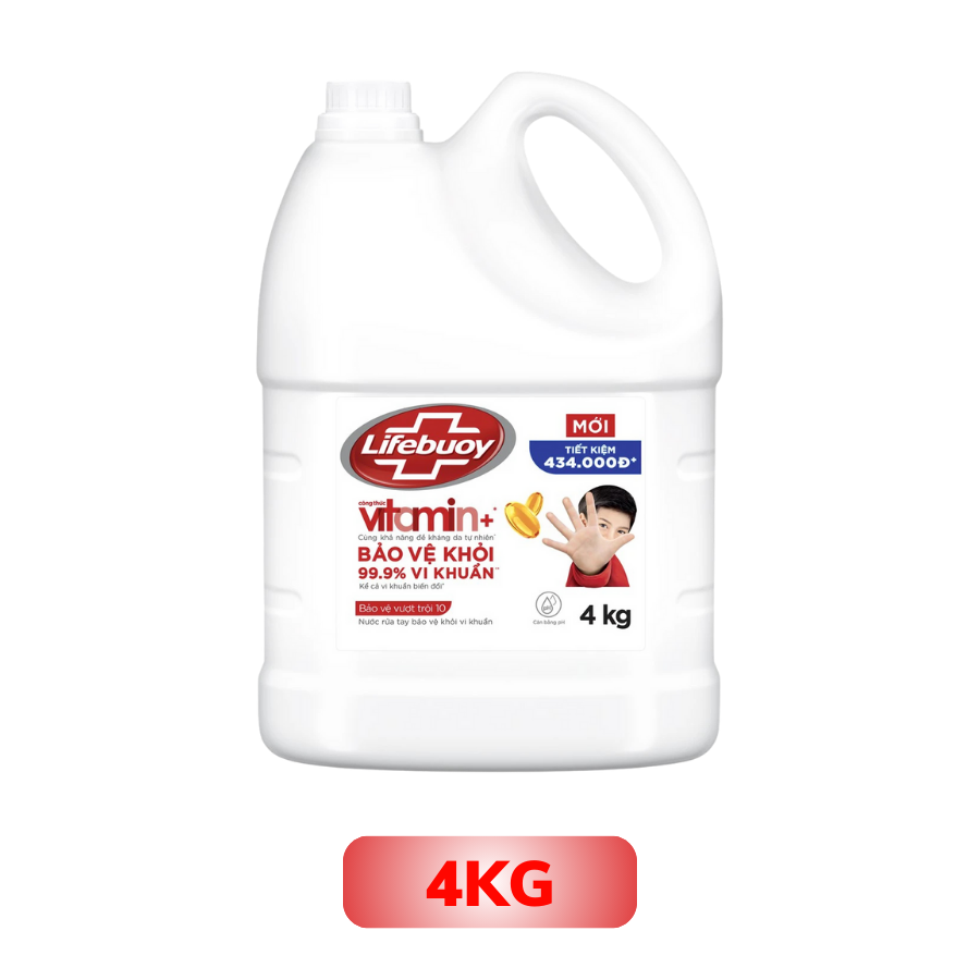 Nước Rửa Tay Lifebuoy Công thức Vitamin+ Bảo Vệ Vượt Trội