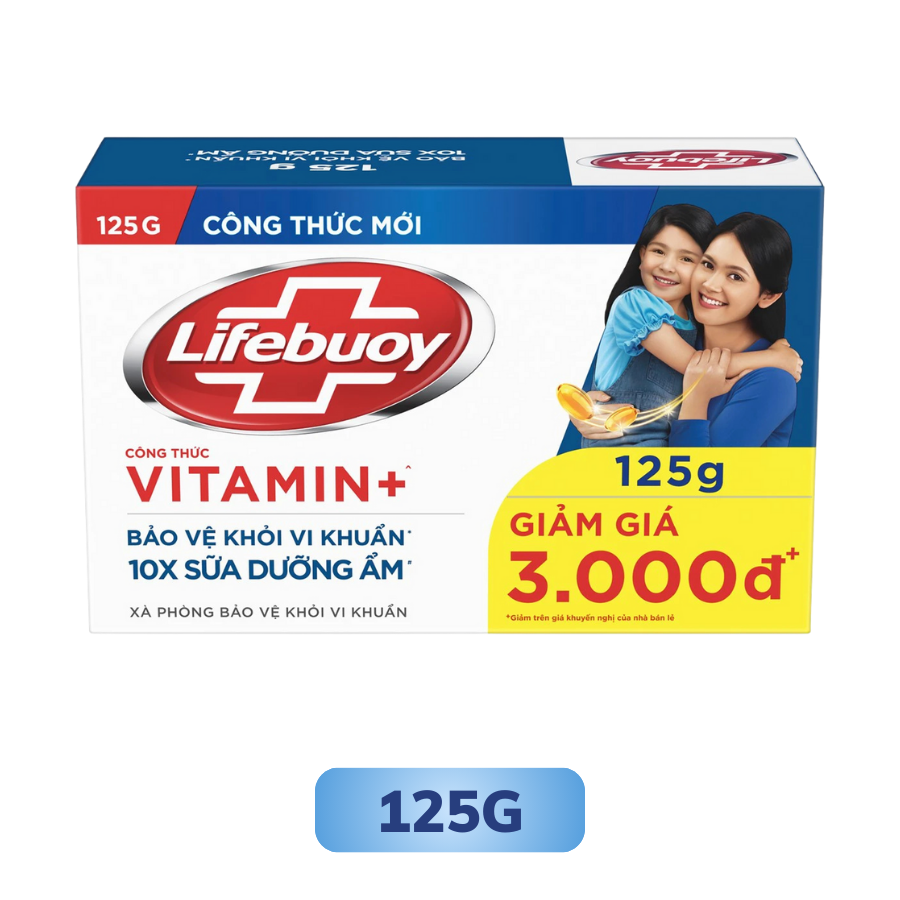 Xà phòng Lifebuoy Vitamin + chăm sóc da với tinh chất sữa