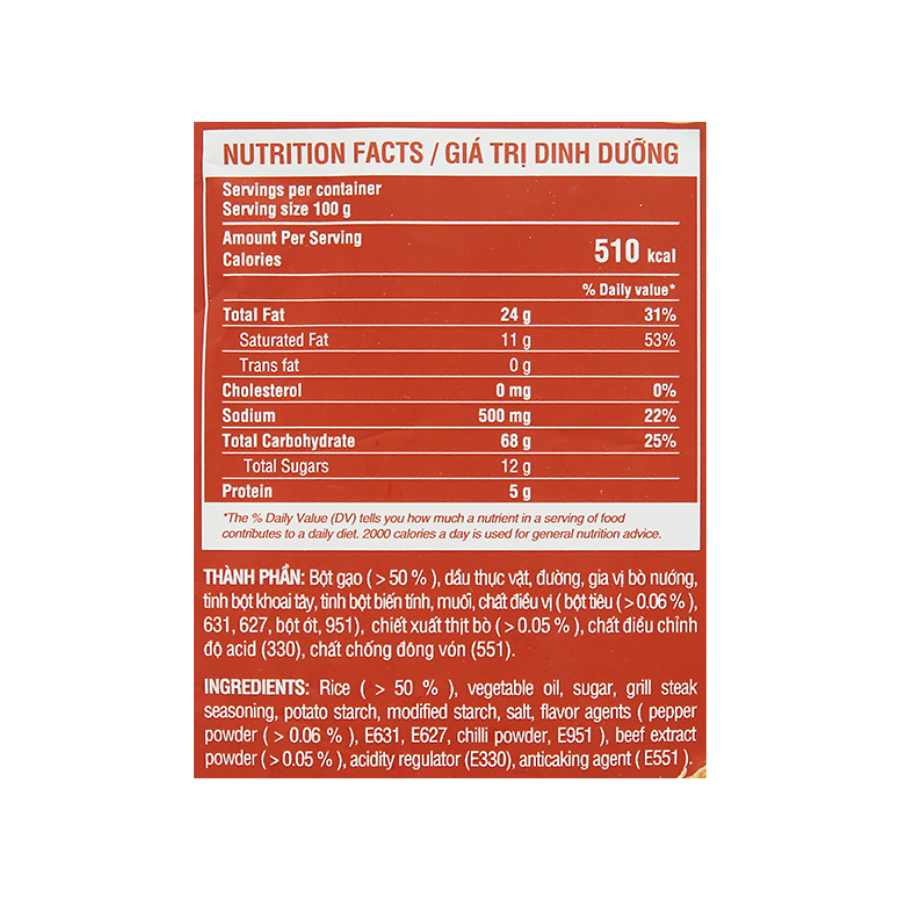 Bánh gạo vị bò nướng tiêu một nắng Richy Jinju Gold