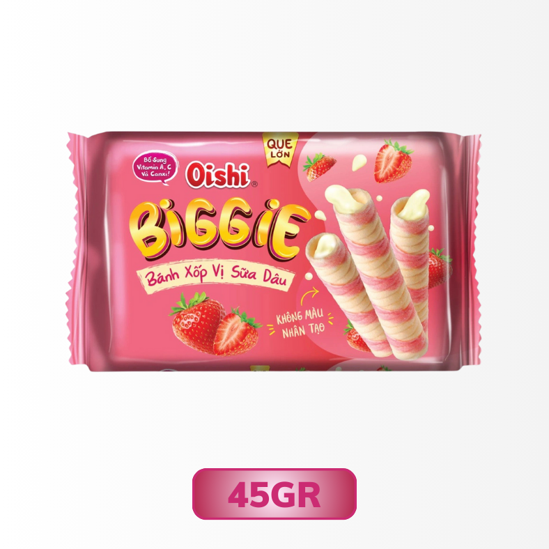 Bánh Xốp Vị Sữa Dâu Biggie