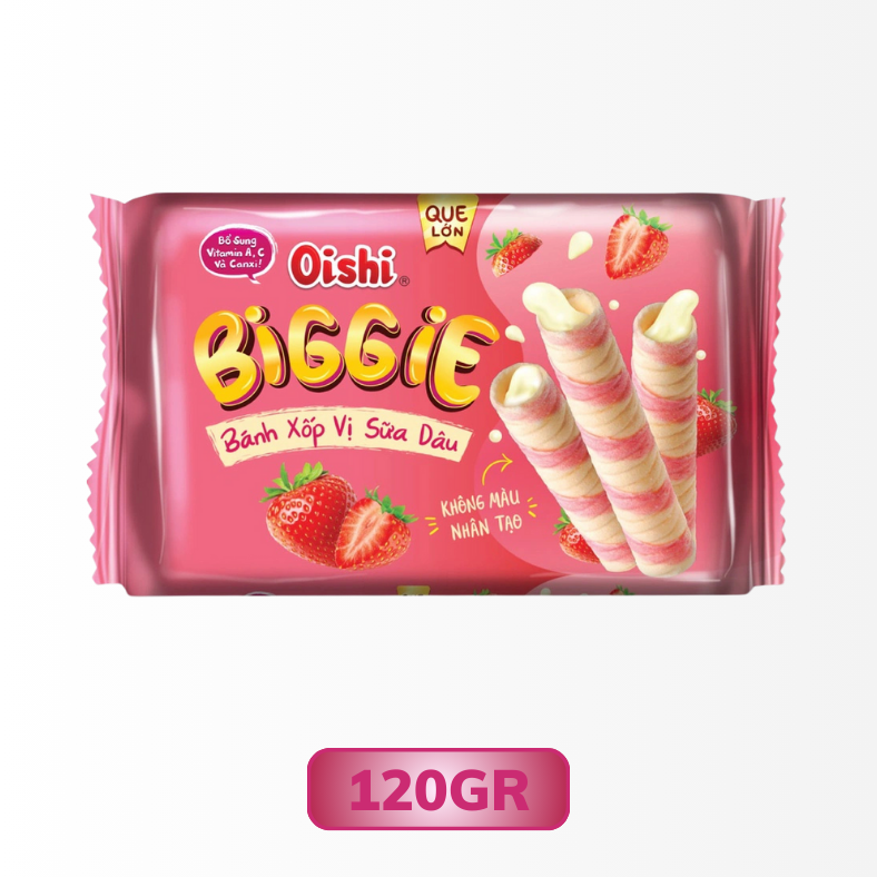 Bánh Xốp Vị Sữa Dâu Biggie
