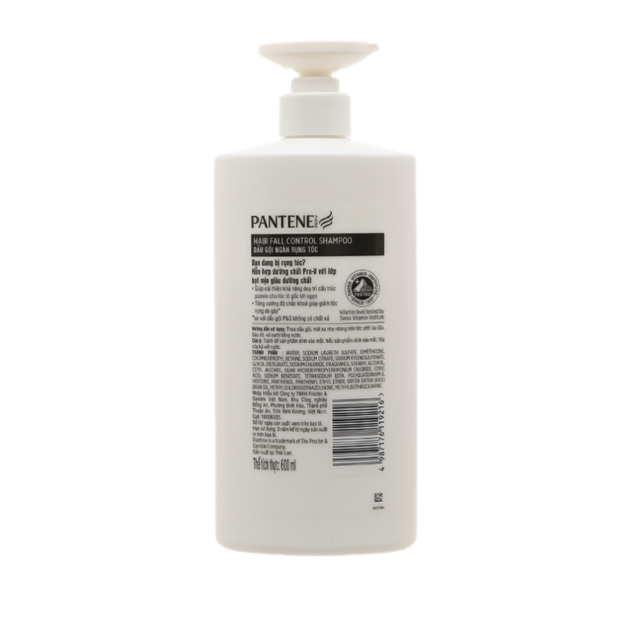 Dầu gội Pantene Hair Fall Control ngăn tóc gãy rụng 170ML/ 300ML/ 650ML/ 900ML/ 1200ML/ 1800ML