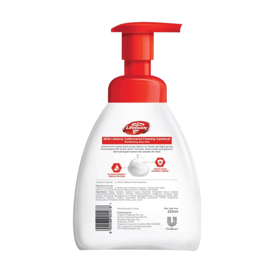 Bọt Rửa Tay Lifebuoy Lô Hội Dưỡng Ẩm: Bảo Vệ Khỏi 99% Vi khuẩn