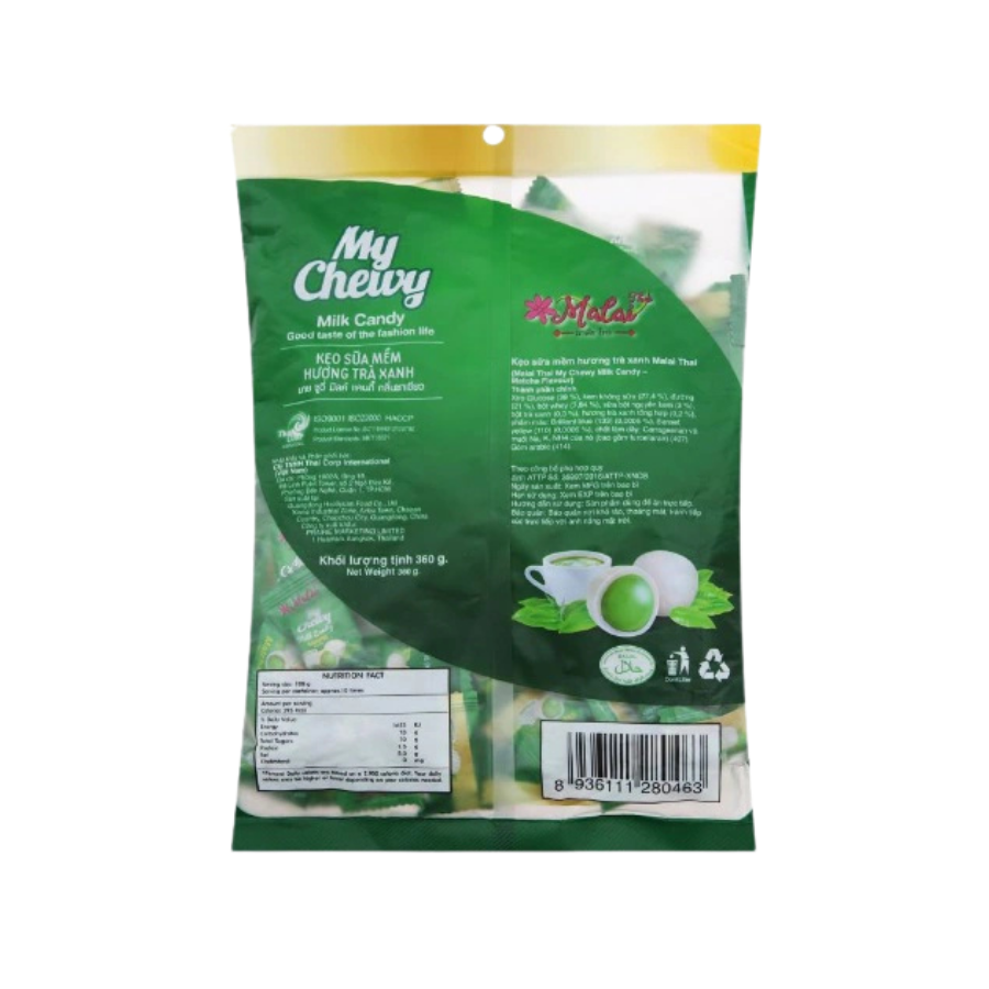 Kẹo Sữa Mềm Hương Trà Xanh Malai