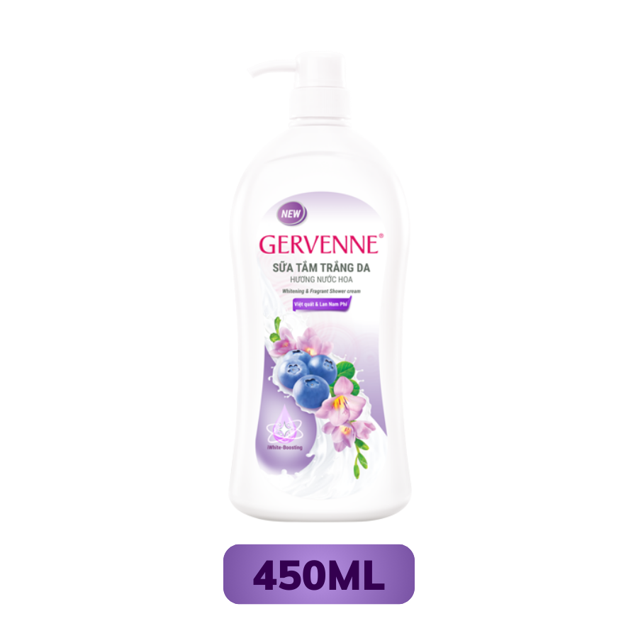 Sữa Tắm Gervenne Trắng Da Việt Quất Và Lan Nam Phi