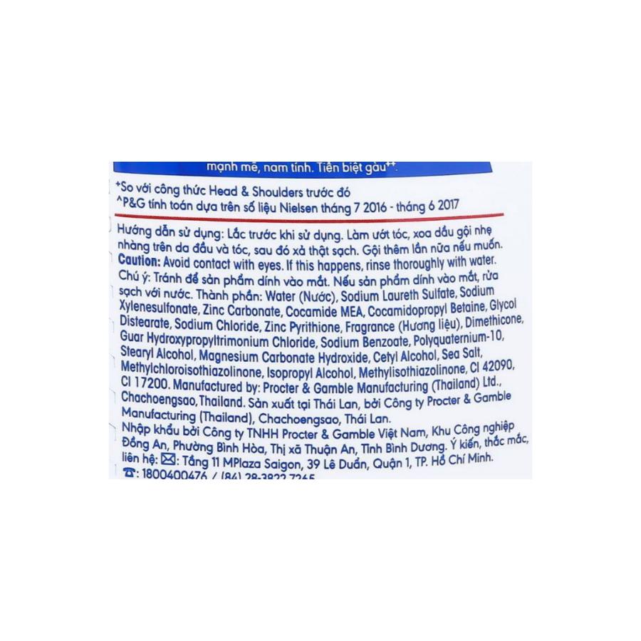 Dầu Gội Head & Shoulders Cho Nam Hương Nước Hoa 315ML/ 650ML
