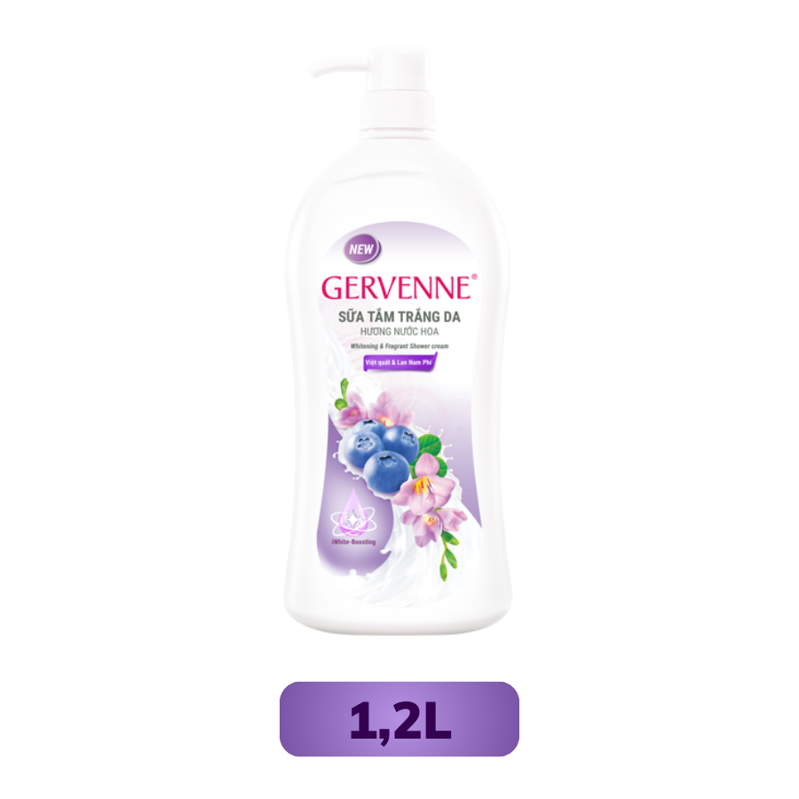 Sữa Tắm Gervenne Trắng Da Việt Quất Và Lan Nam Phi