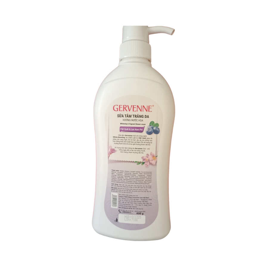 Sữa Tắm Gervenne Trắng Da Việt Quất Và Lan Nam Phi