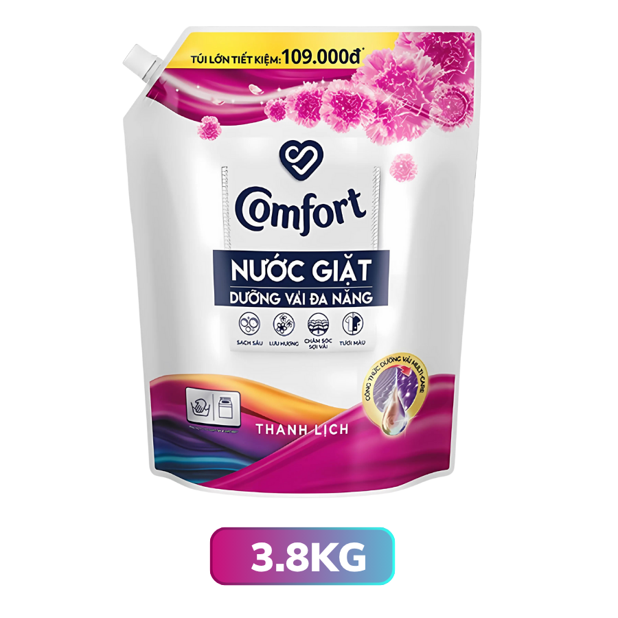 Nước giặt Comfort dưỡng vải đa năng hương thanh lịch túi 2.2KG/ 3.8KG