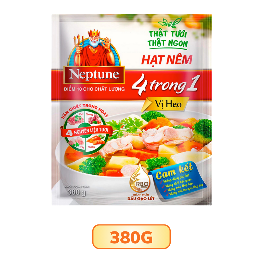 Hạt nêm Neptune 4 trong 1 vị heo