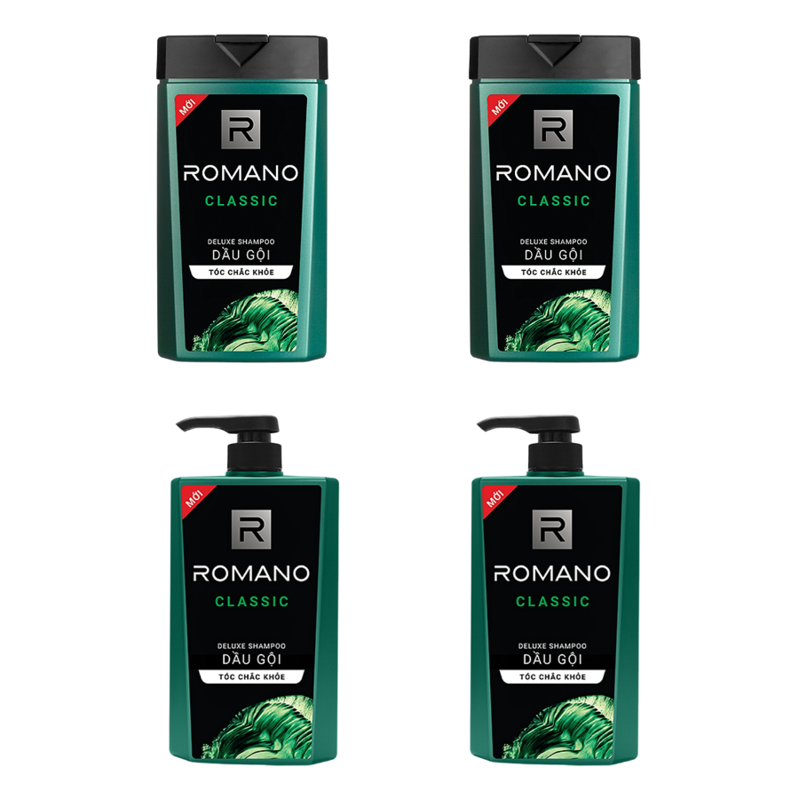 Dầu gội hương nước hoa Romano Classic tóc chắc khoẻ 180G/ 380G/ 650G/ 900G