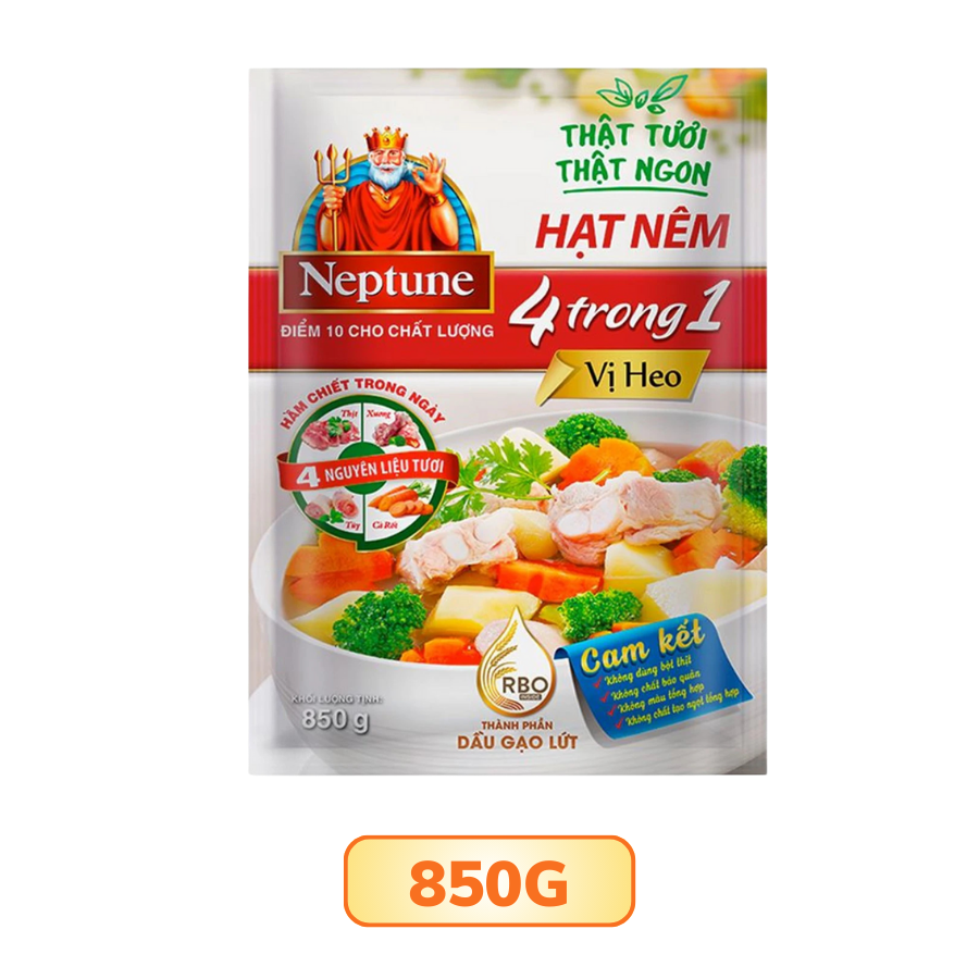 Hạt nêm Neptune 4 trong 1 vị heo