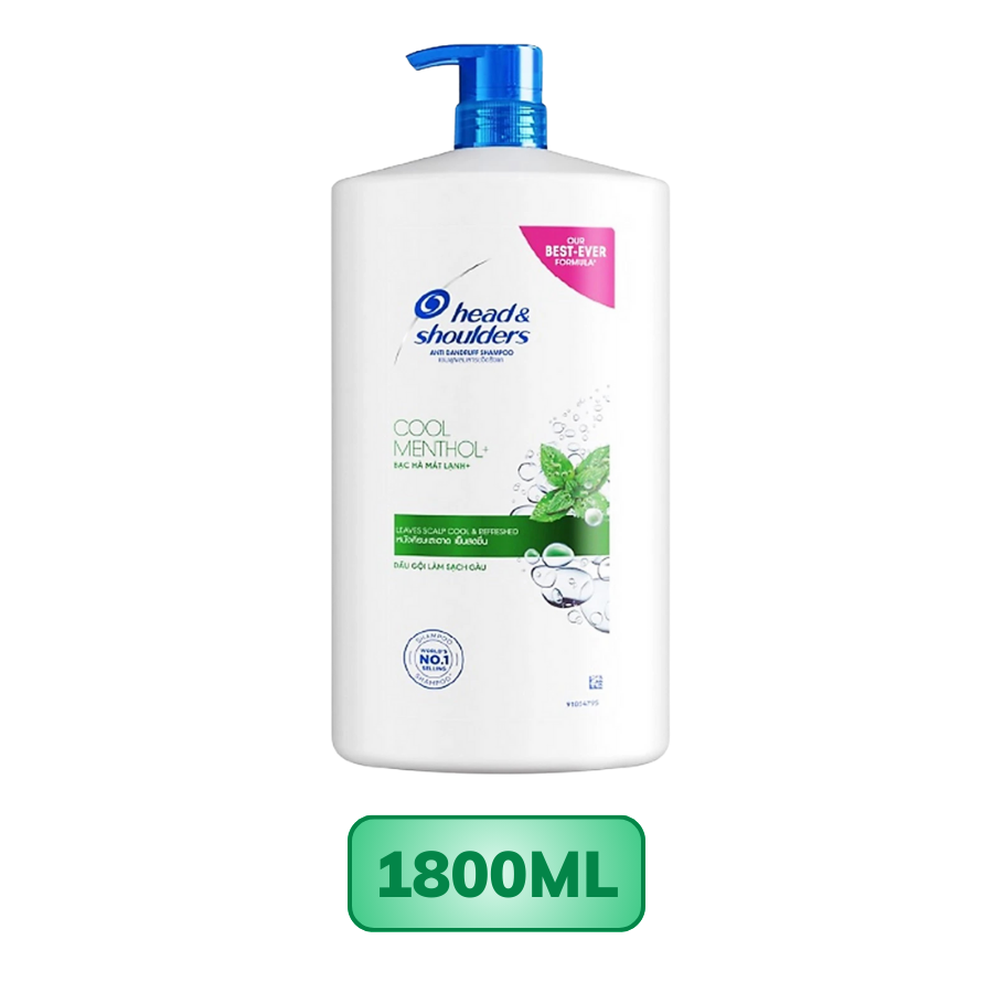 Dầu gội Head & Shoulders Cool Menthol bạc hà làm sạch gàu 170ML/ 330ML/ 625ML/ 850ML/ 1200ML/ 1800ML