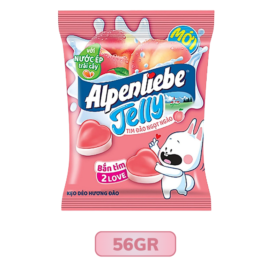 Kẹo Dẻo Alpenliebe Jelly Tim Đào Ngọt Ngào