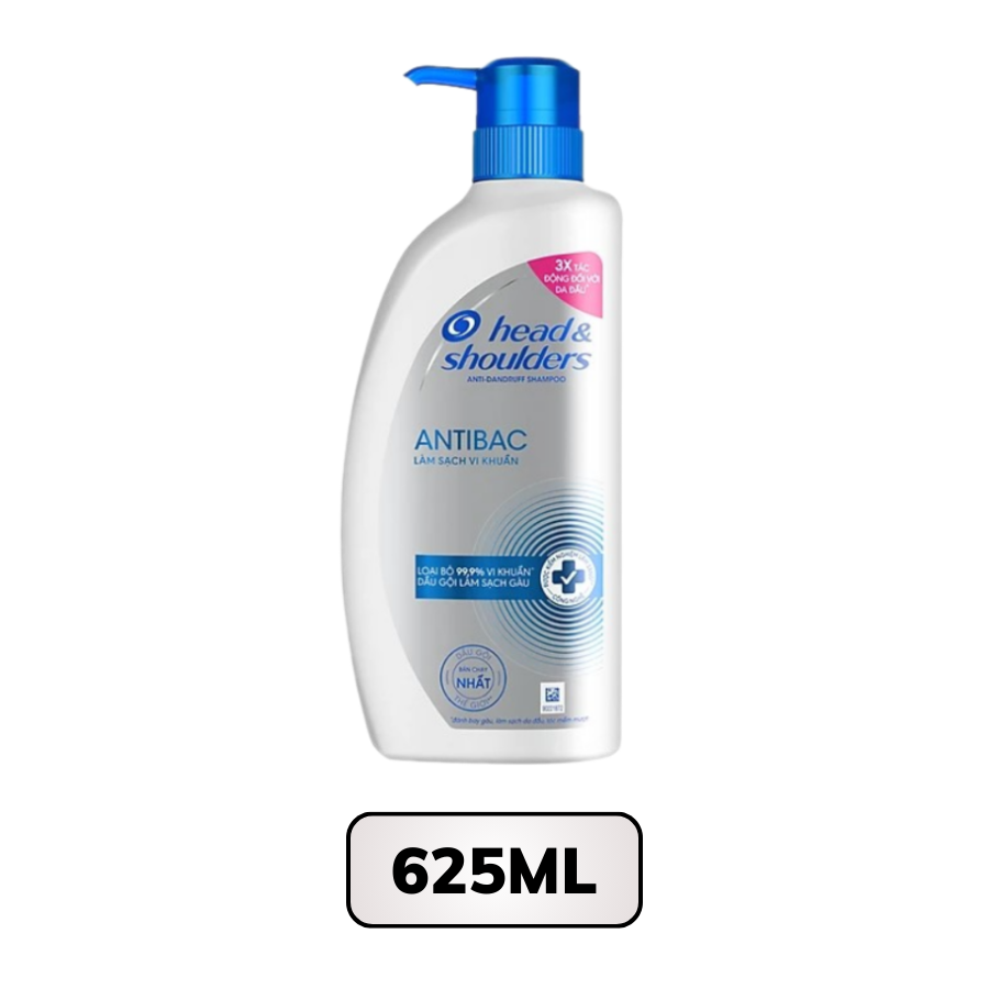 Dầu Gội Làm Sạch Vi Khuẩn Và Hỗ Trợ Làm Sạch Gàu Head & Shoulders Antibac 625ML/ 850ML