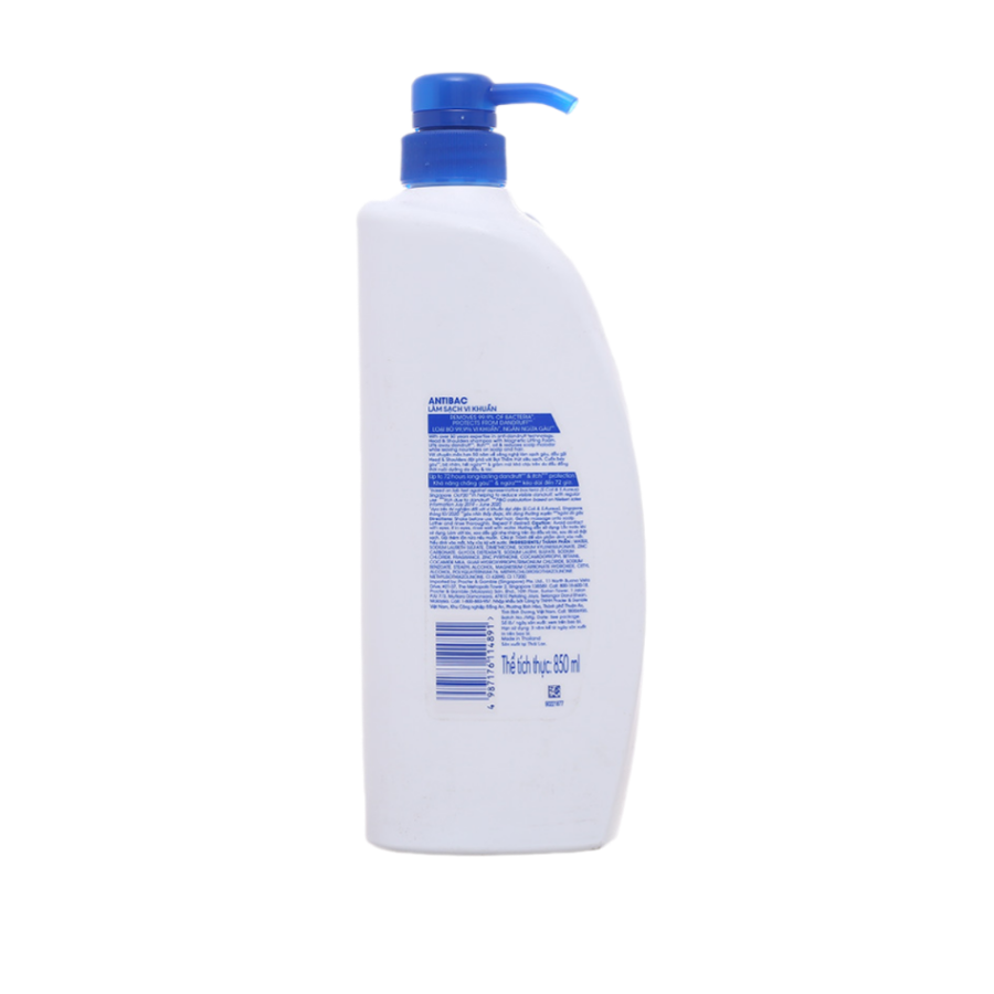 Dầu Gội Làm Sạch Vi Khuẩn Và Hỗ Trợ Làm Sạch Gàu Head & Shoulders Antibac 625ML/ 850ML