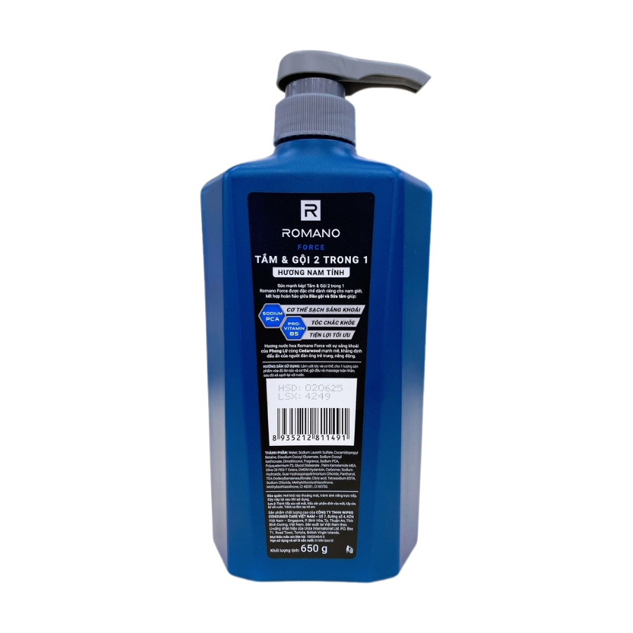Tắm gội 2 trong 1 Romano Force