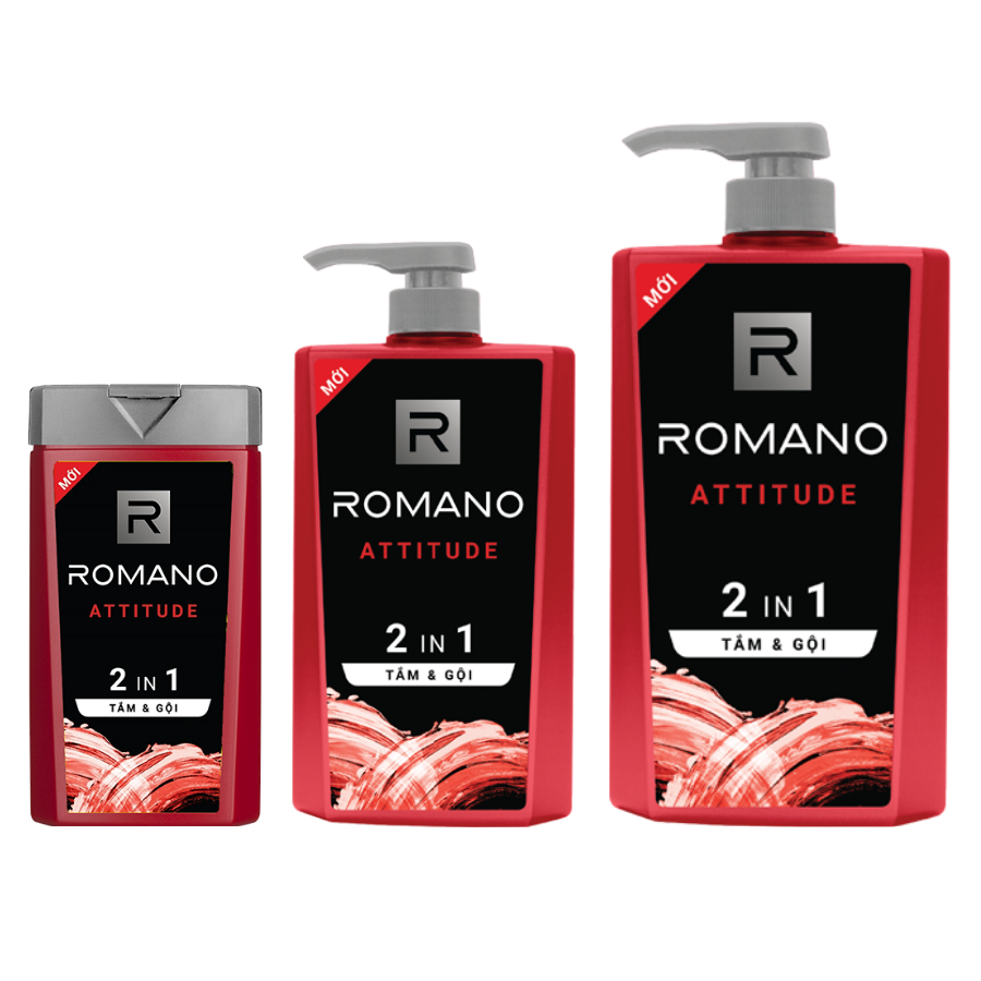 Sữa Tắm Gội Nước Hoa ROMANO Deluxe Shower Attitude