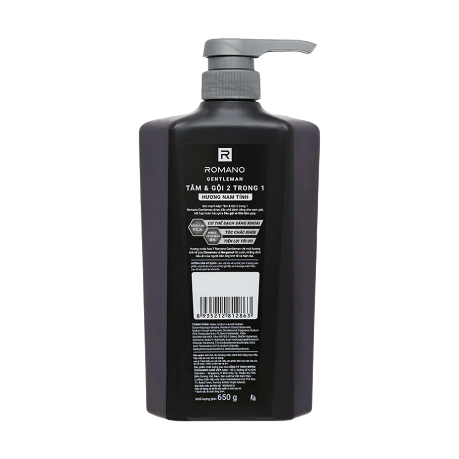 Sữa Tắm Gội Nước Hoa ROMANO GENTLEMAN