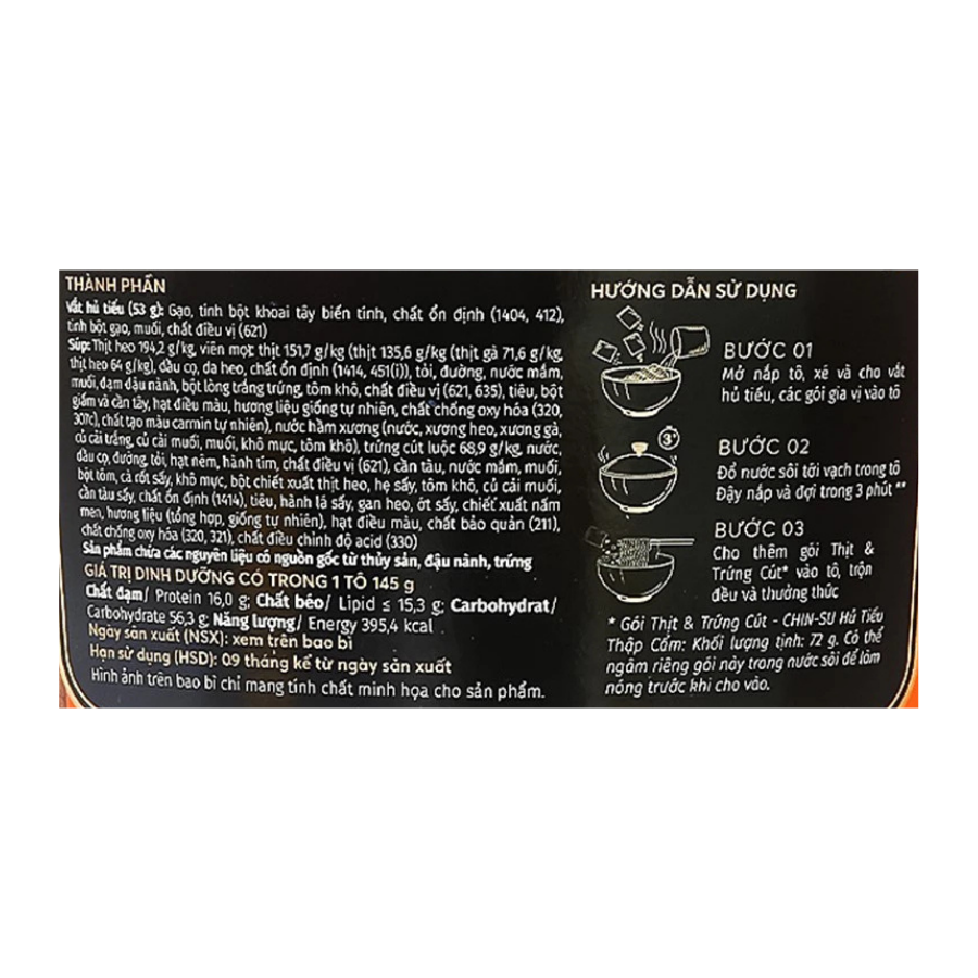 Hủ tiếu Nam Vang Chin-su thịt bằm và trứng cút