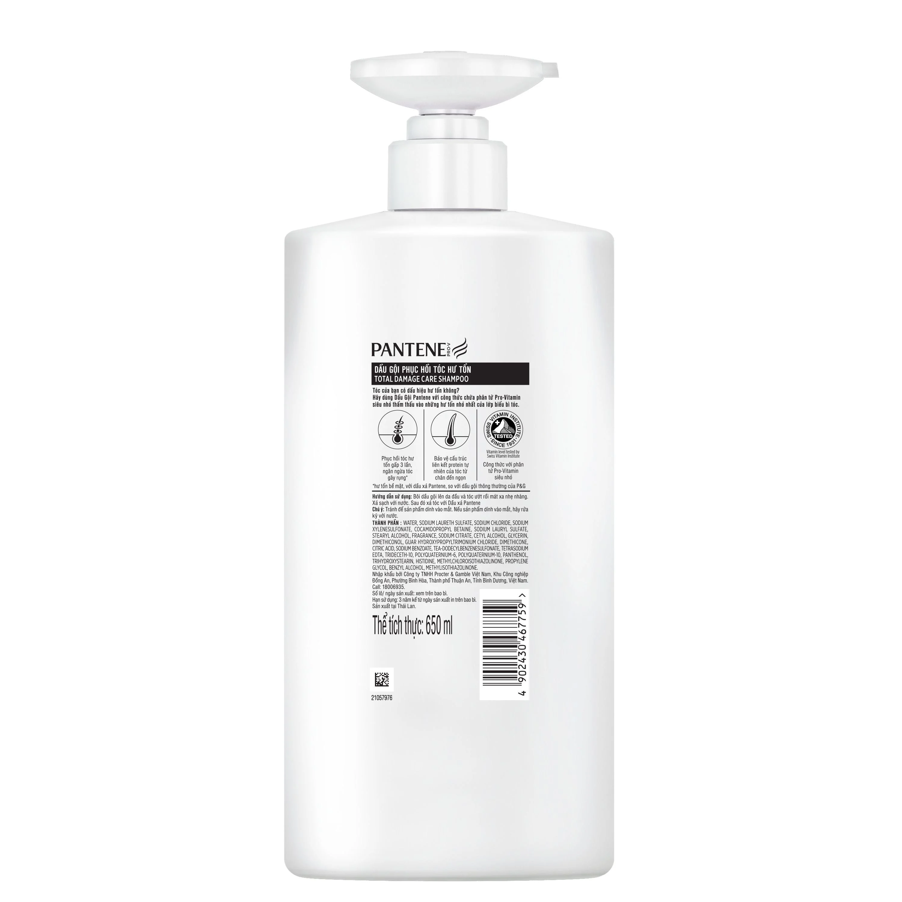 Pantene Pro-V Total Damage Care Shampoo - 650ML