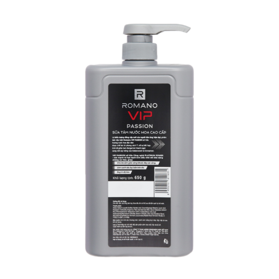 Sữa Tắm Nước Hoa ROMANO VIP PASSION
