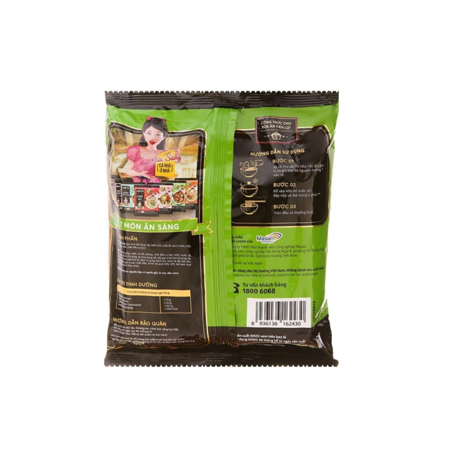 Hủ tiếu bò kho Chin-su thịt bò nguyên miếng gói 152G/ Hộp 145G