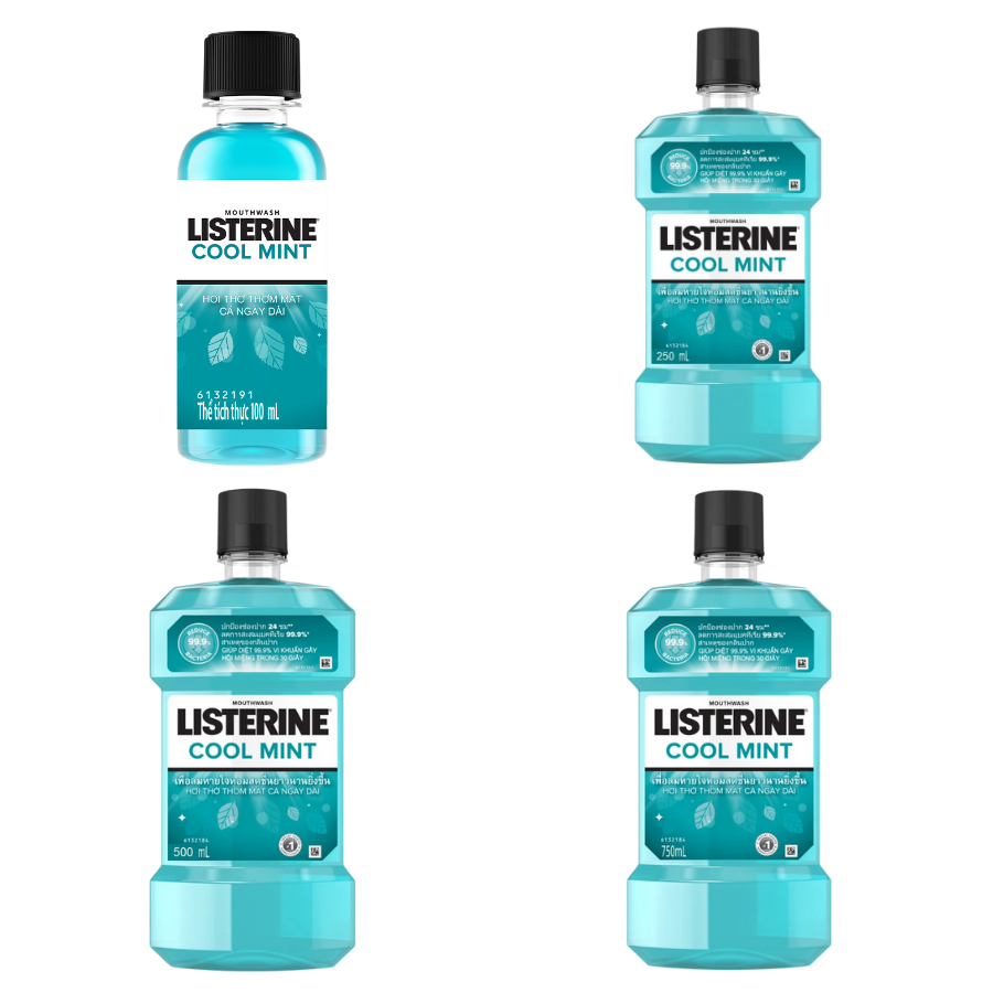 Nước súc miệng Listerine Cool Mint giúp hơi thở thơm mát