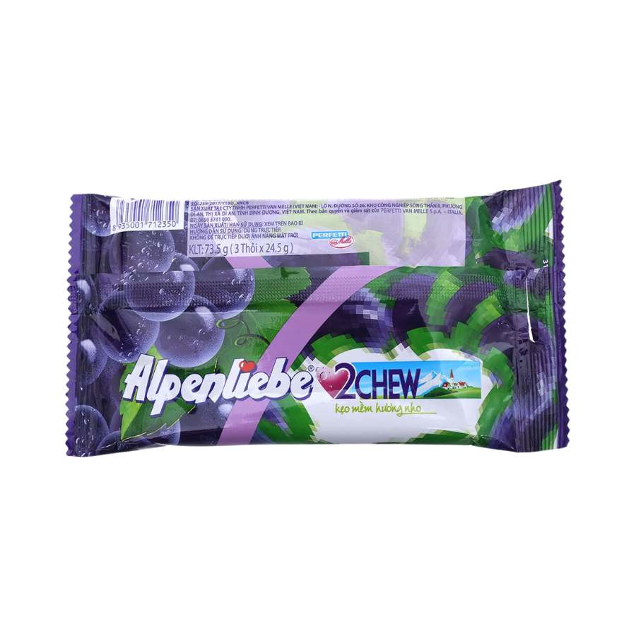 Kẹo mềm Alpenliebe hương nho- 3 thỏi