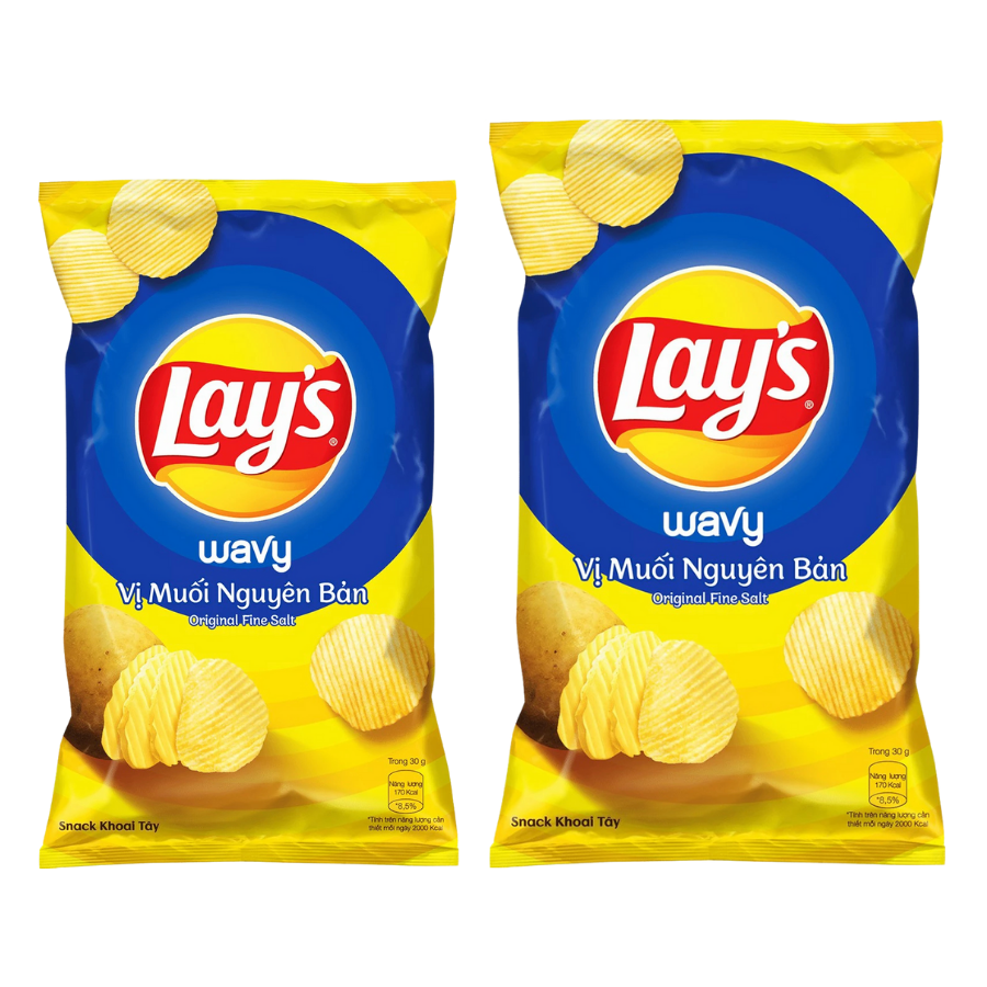 Snack Lay' s wavy vị muối nguyên bản 32G/ 90G