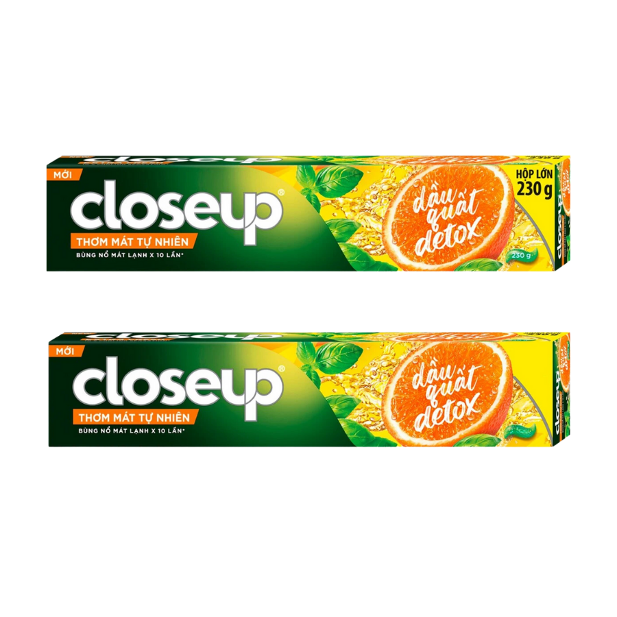 Kem đánh răng Closeup Trắng Răng Tự Nhiên Dầu Quất Detox