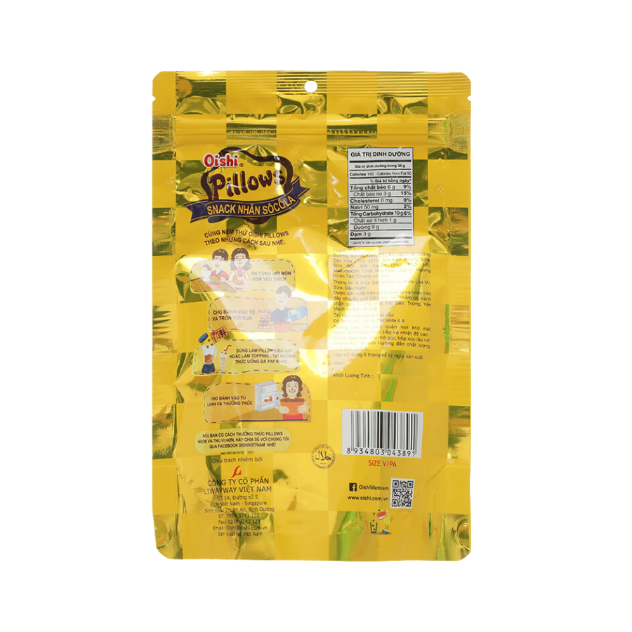 Snack socola Oishi Pillows 14G/42G/85G