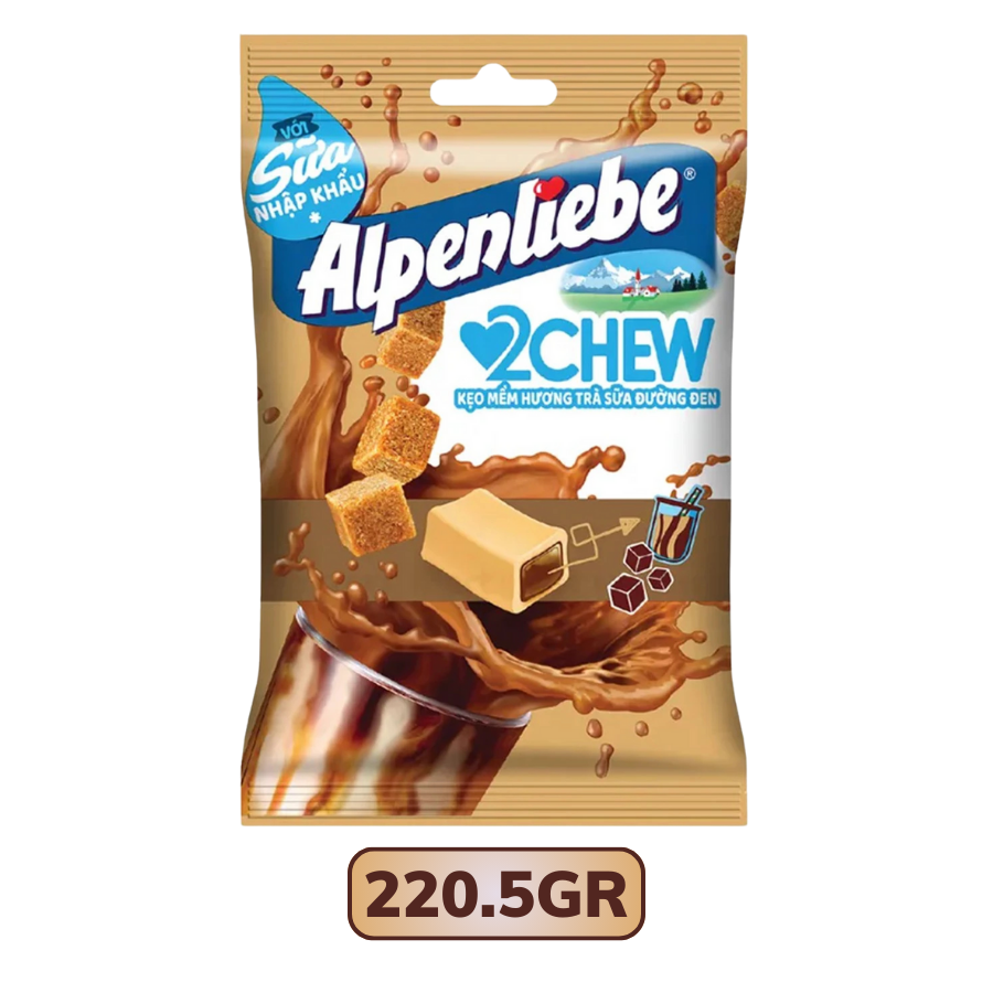 Kẹo mềm Alpenliebe Hương Trà Sữa Đường Đen - 3 thỏi