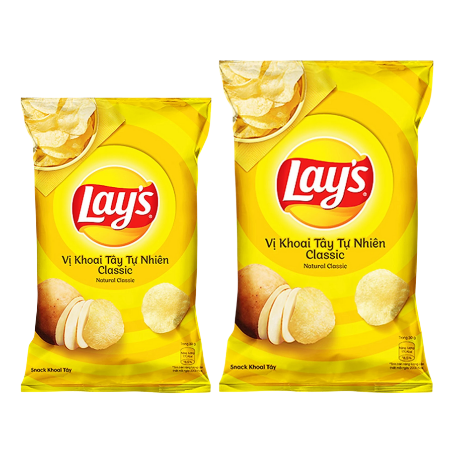 Snack khoai tây vị tự nhiên Lay's Classic gói 32G/ 90G