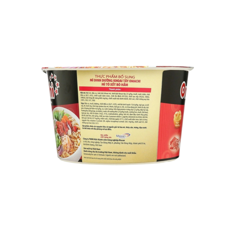 Mì khoai tây Omachi xốt bò hầm Gói 80G/ Hộp 70G/ 92G