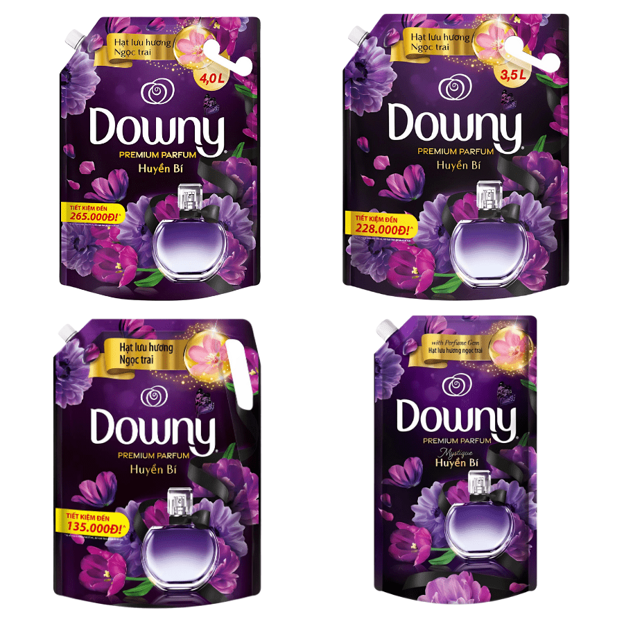 Bịch Nước Xả Vải Downy Hương Nước Hoa Huyền Bí