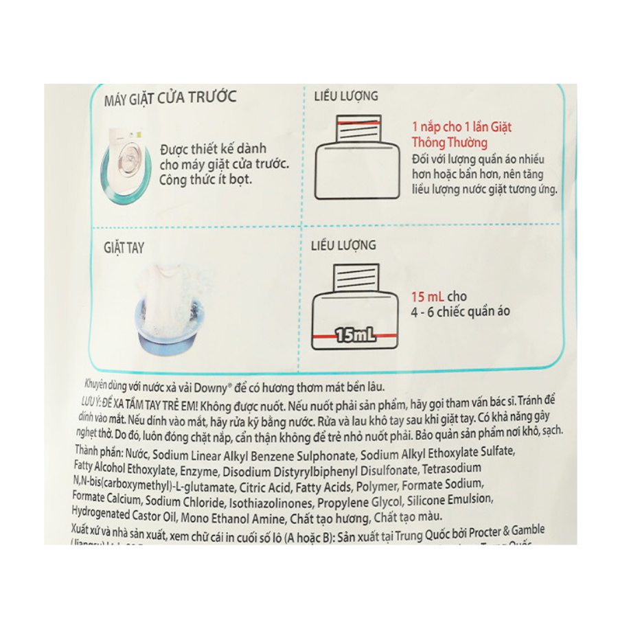 Nước giặt Ariel chuyên gia cửa trước sạch bẩn hương hoa oải hương