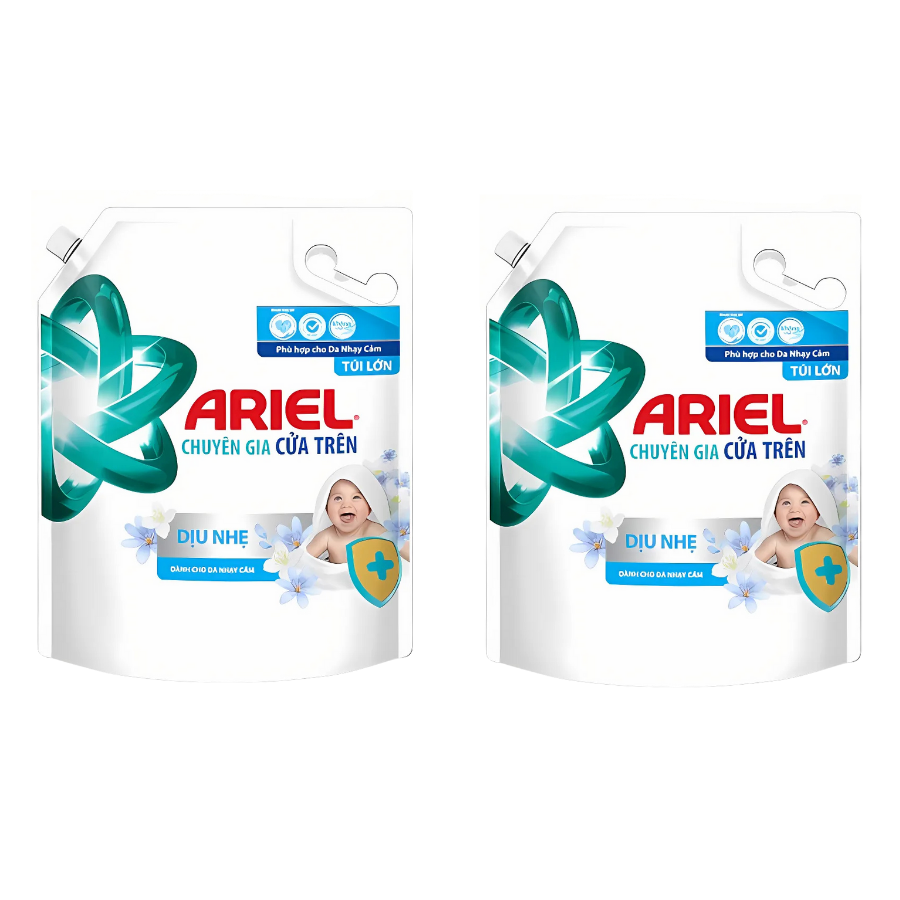 Nước giặt Ariel chuyên gia cửa trên dành cho da nhạy cảm