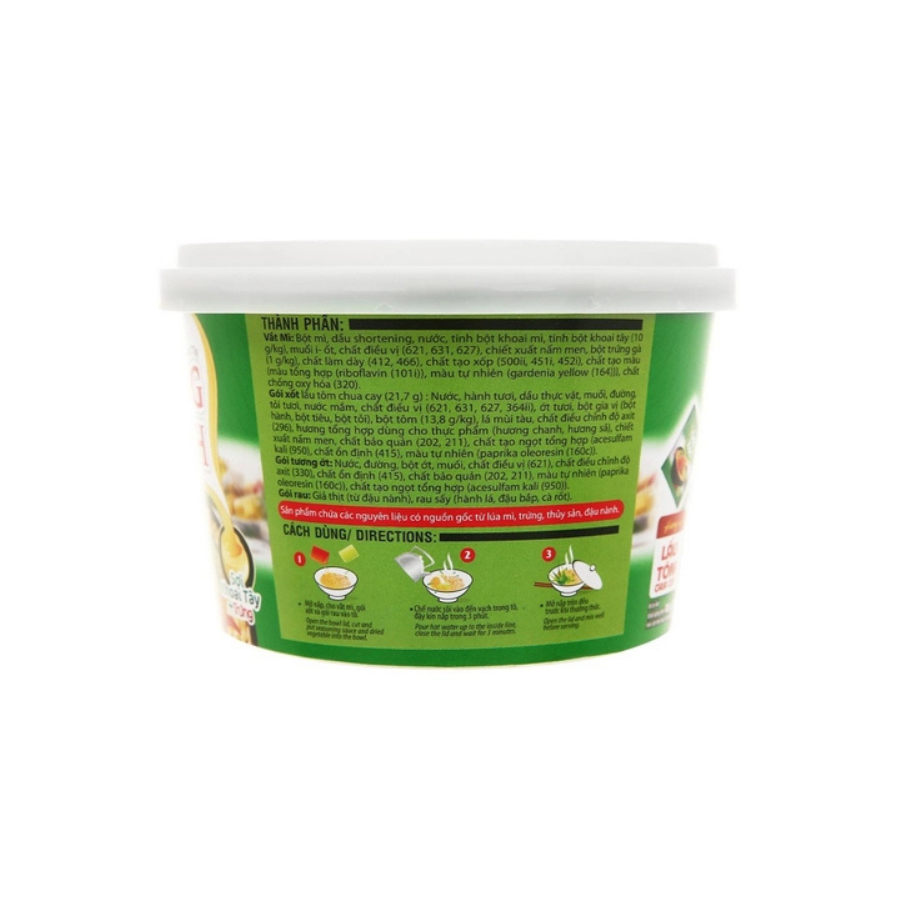 Mì khoai tây Cung Đình lẩu tôm chua cay 68G/80G