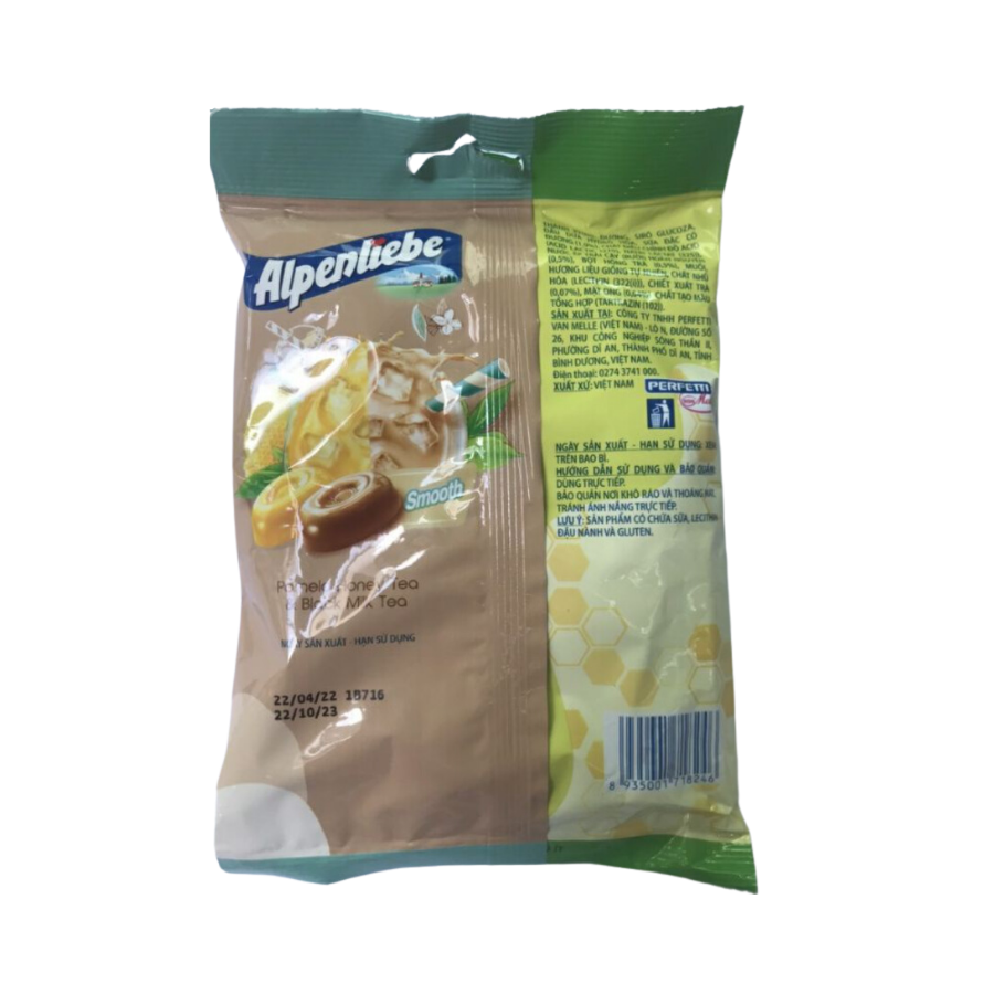 Kẹo Alpenliebe Mix 2 vị Hồng Trà Sữa và Trà BƯới Mật Ong  - 3 thỏi