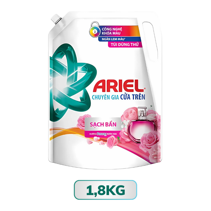 Nước giặt Ariel chuyên gia cửa trên dành cho da nhạy cảm hương nước hoa