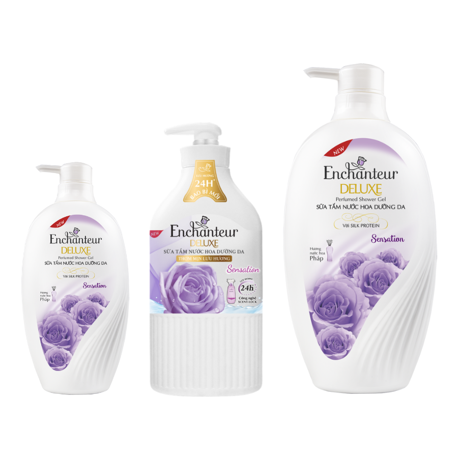 Sữa tắm nước hoa dưỡng da Pháp Enchanteur Sensation