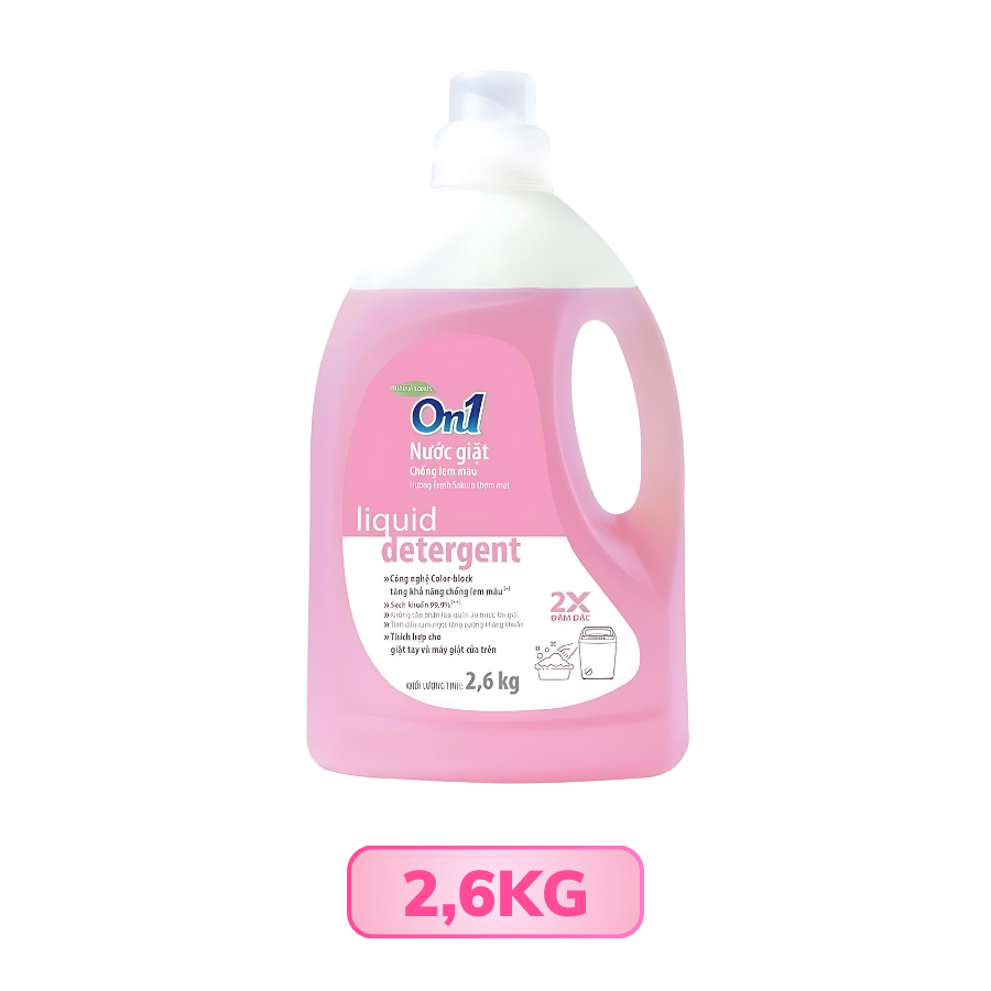 Chai nước giặt ON1 chống lem màu cửa trên