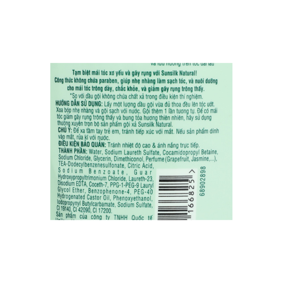 Dầu gội Sunsilk Natural Dưỡng Ngăn Gãy Rụng 650G
