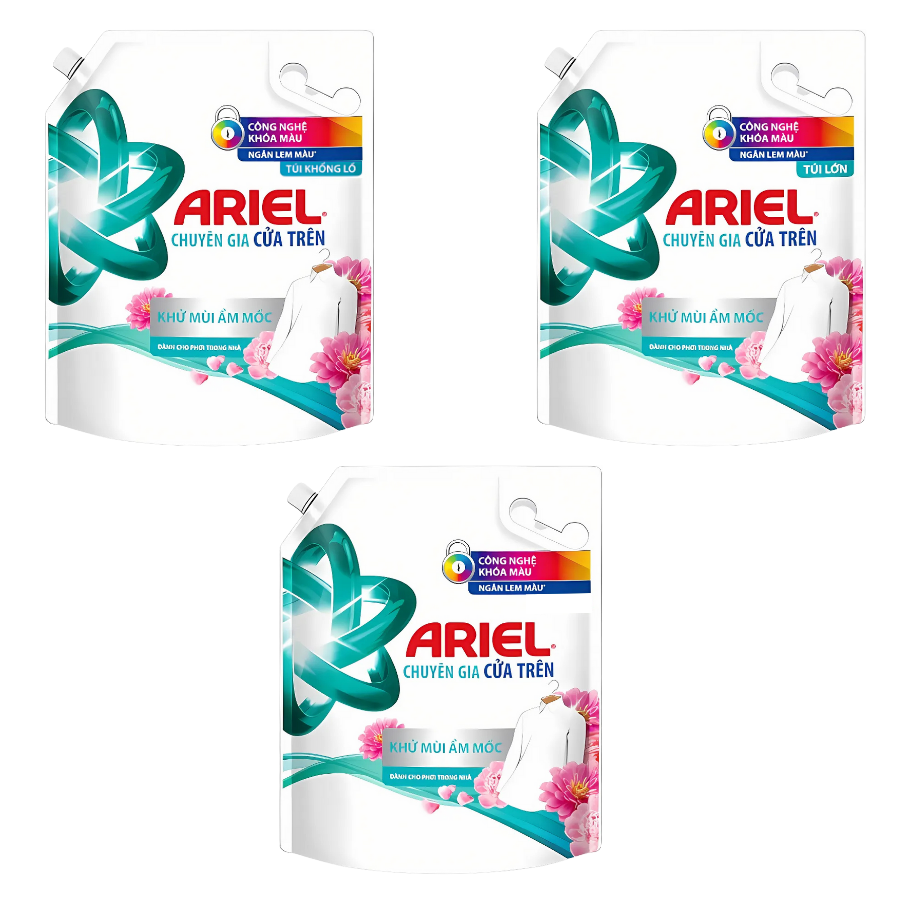 Nước giặt Ariel chuyên gia cửa trên khử mùi ẩm mốc