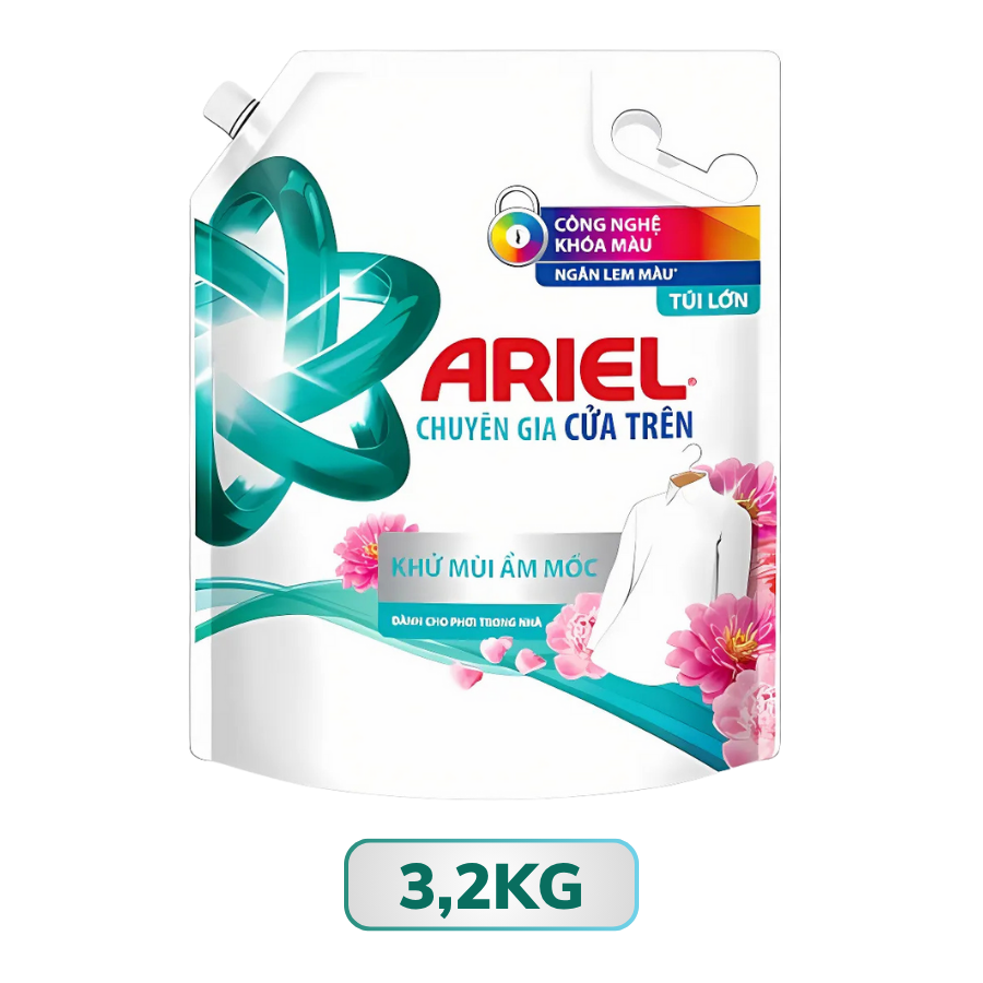 Nước giặt khử mùi ẩm mốc Ariel túi 1.7KG/ 3.2KG/ 3.9KG