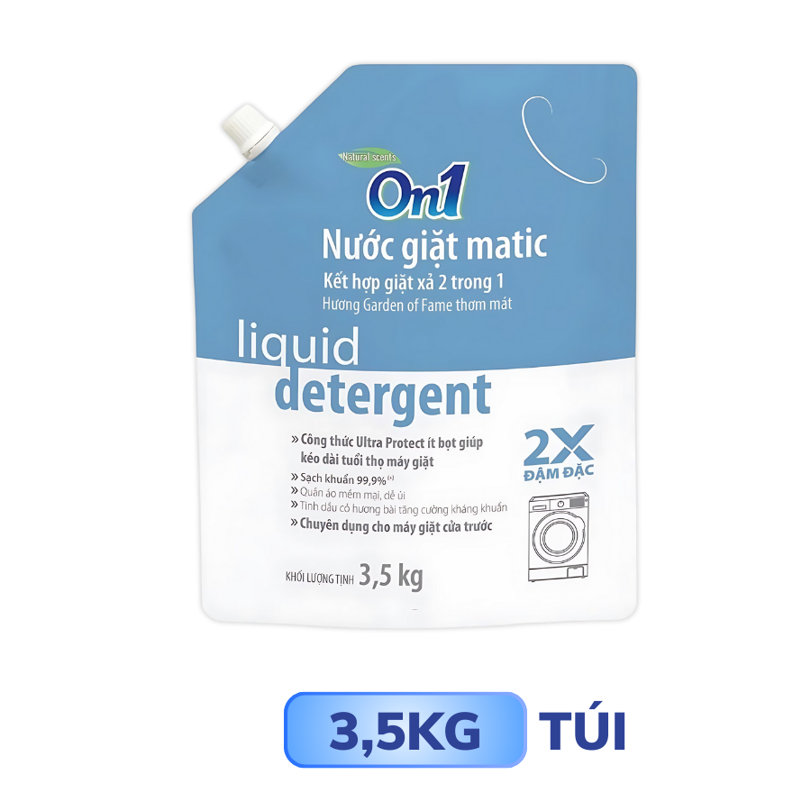 Bịch nước giặt ON1 kết hợp giặt xả 2 trong 1