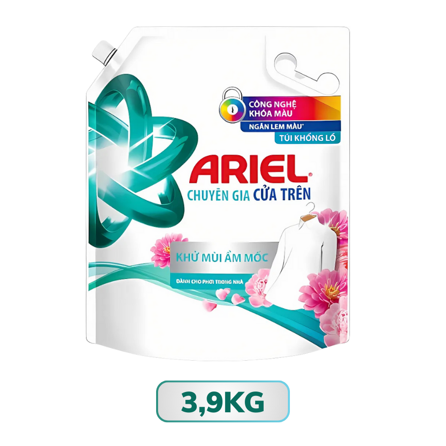 Nước giặt Ariel chuyên gia cửa trên khử mùi ẩm mốc